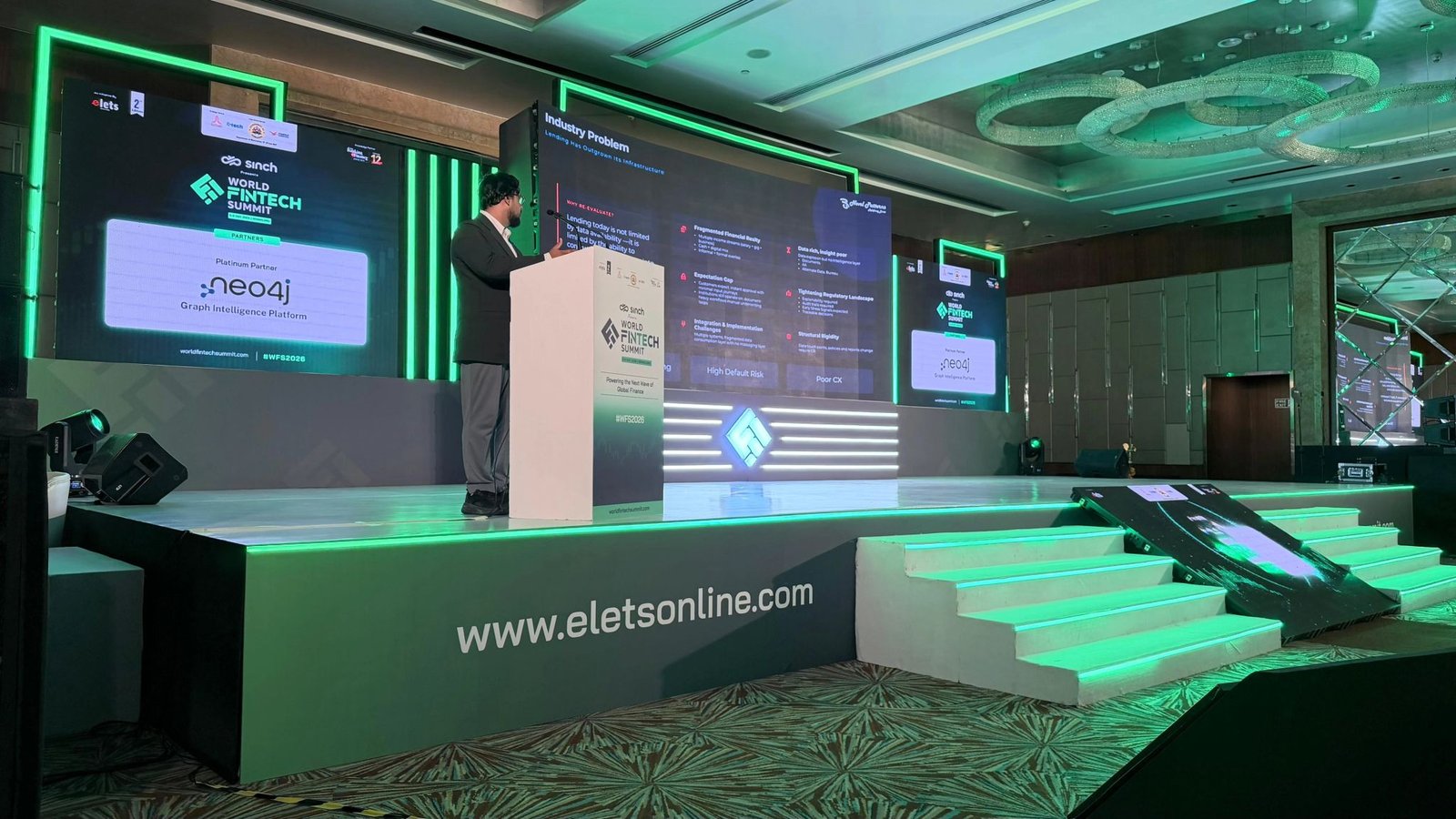 Anish Kumar presenting at the 2nd World Fintech Summit 2026