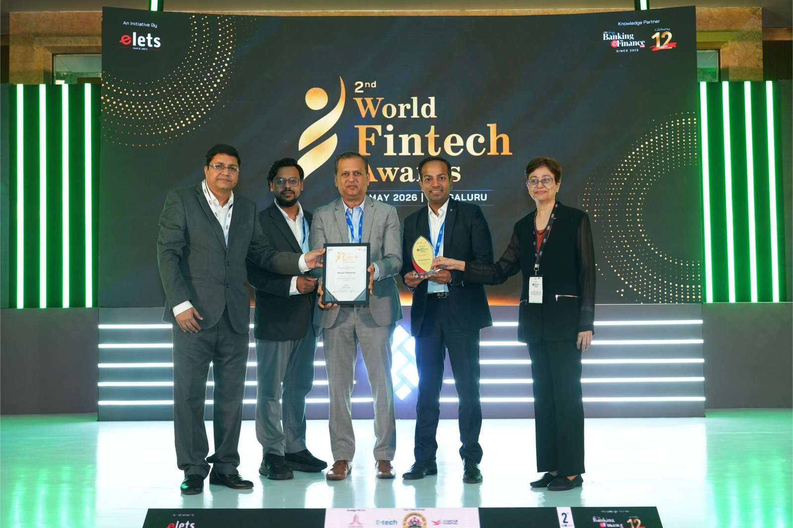 Novel Patterns receiving the Outstanding AI-Driven Fintech Innovation award